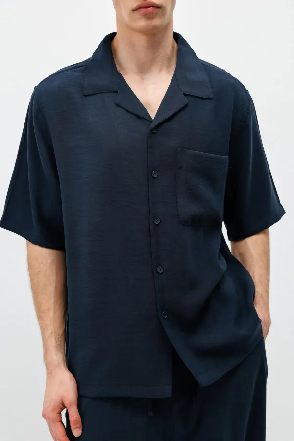 Relax Fit Modal Blend Suit Navy Blue