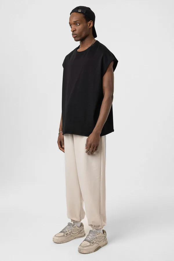 Basic Elastic Waist Oversize Sweatpants
