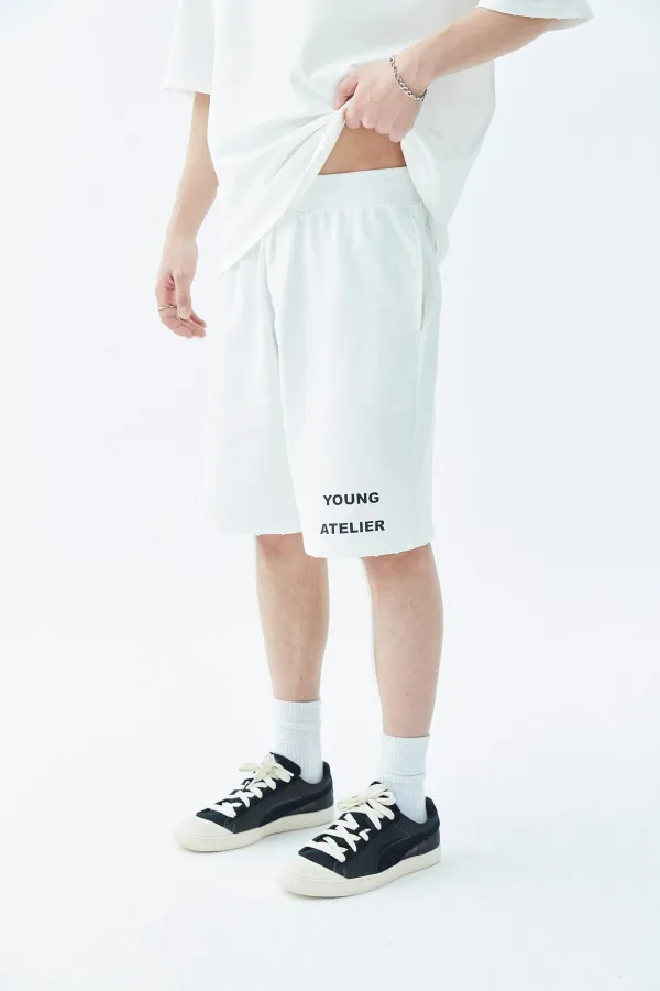 Young Atelıer Baskılı Şort Takım Ekru