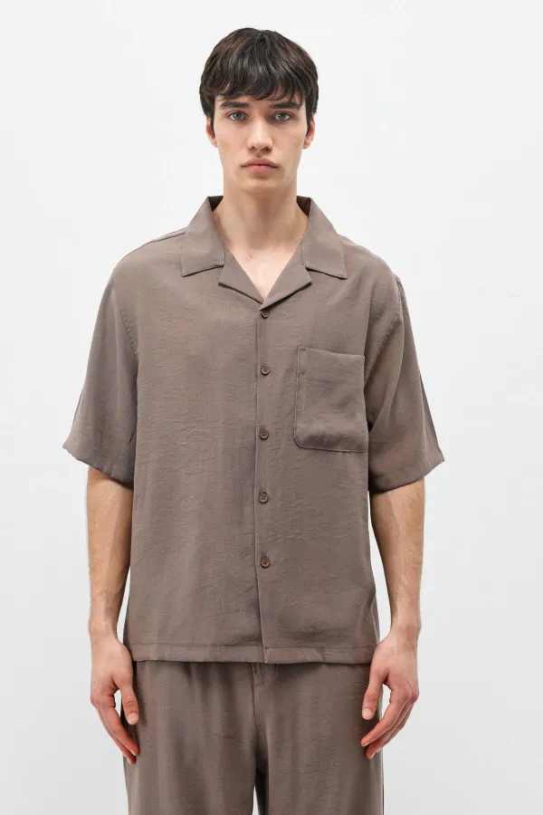 Ensemble Relax Fit en mélange modal couleur vison