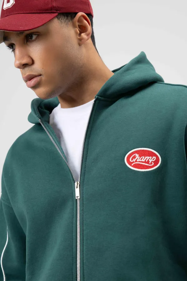 Çizgi Detaylı Oversize Eşofman Takım Nefti