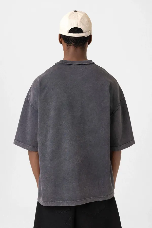 Washed Oversize Pocket T-Shirt Black Washed Oversize Pocket T-Shirt Black