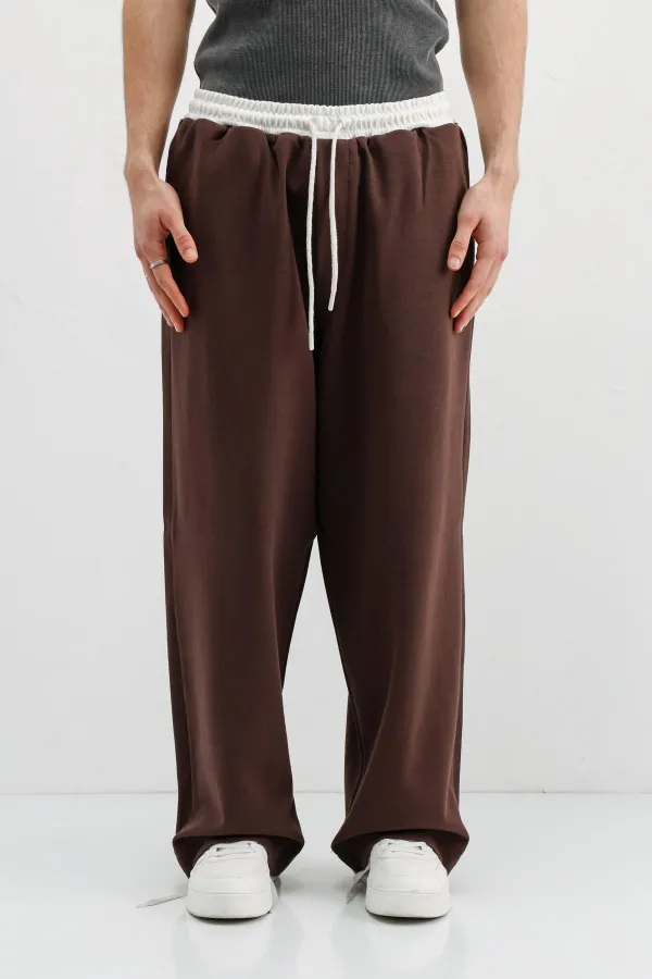 Baggy Fit Eşofman Alt Kahve