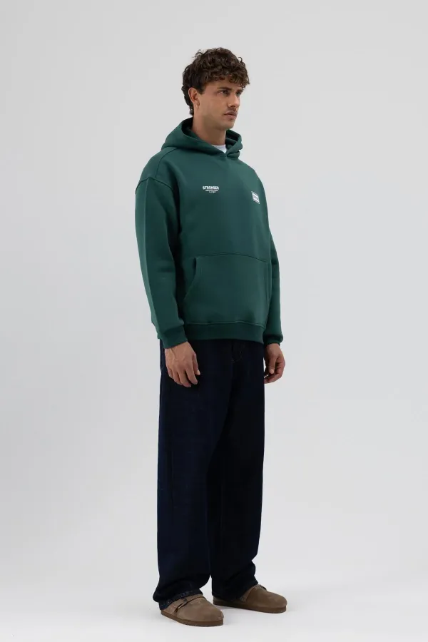 Sweat-shirt oversize imprimé au dos, bleu marine