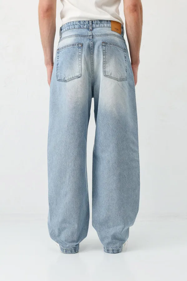 Super Baggy Fit Jean Buz Mavi