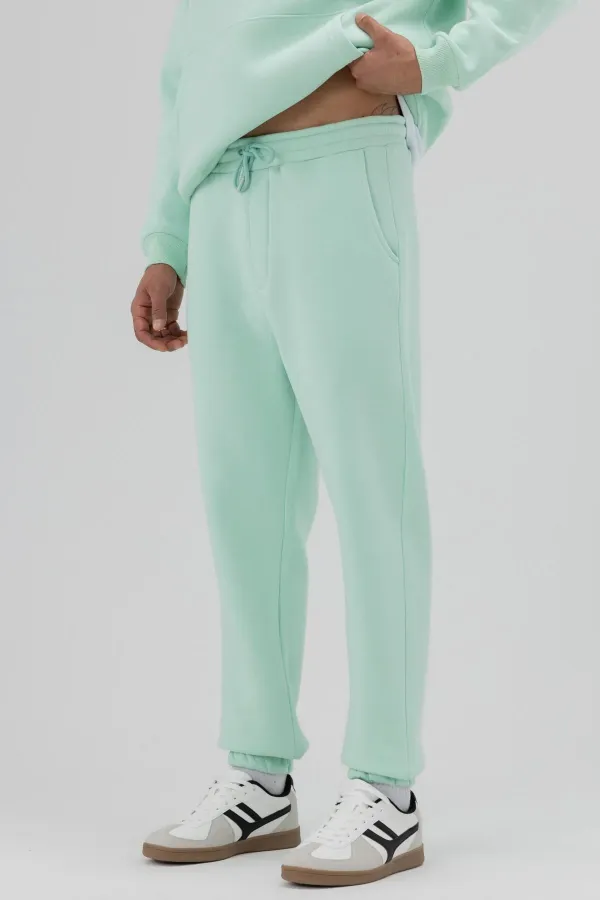 Basic Sweatpants with Elasticated Cuffs, Mint