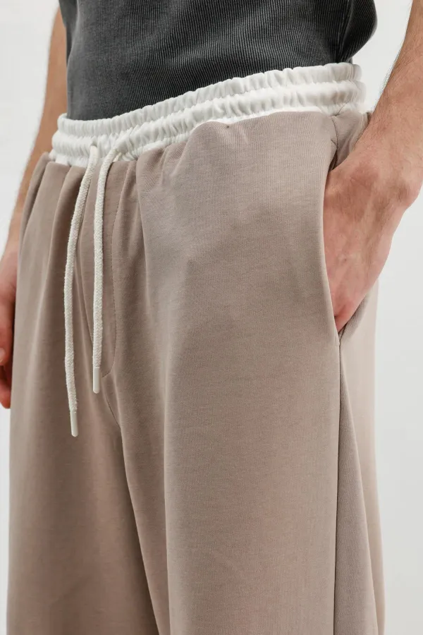 Baggy Fit Eşofman Alt Vizon