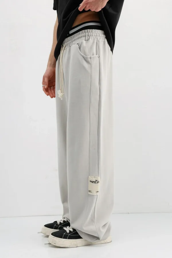 Baggy Fit Eşofman Alt Ice Grı