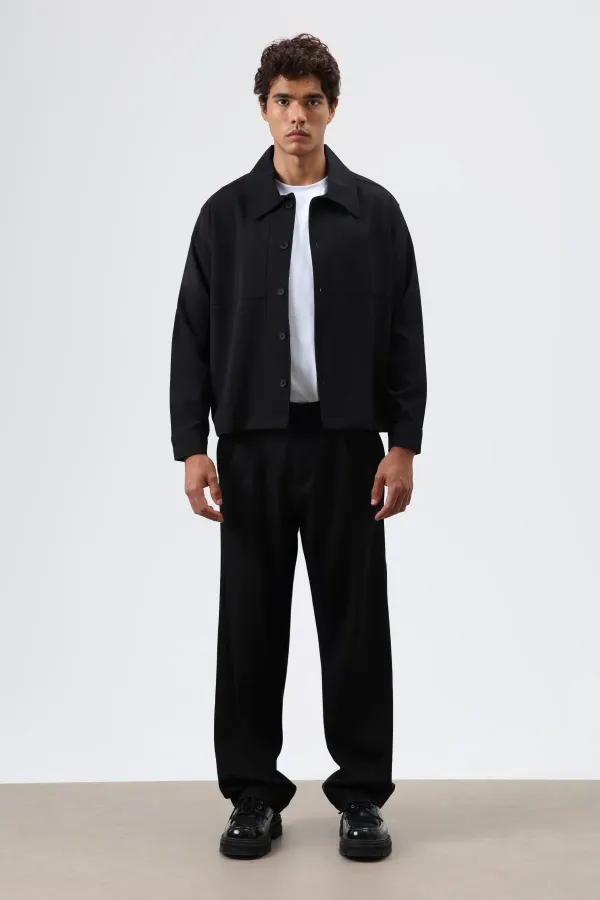 Relax Fit Ceket Siyah