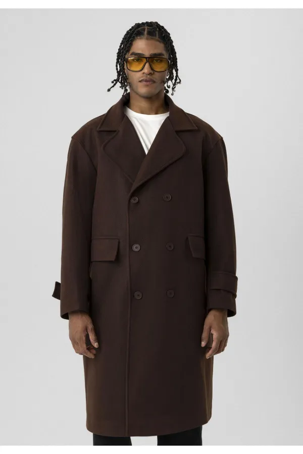 Manteau oversize café