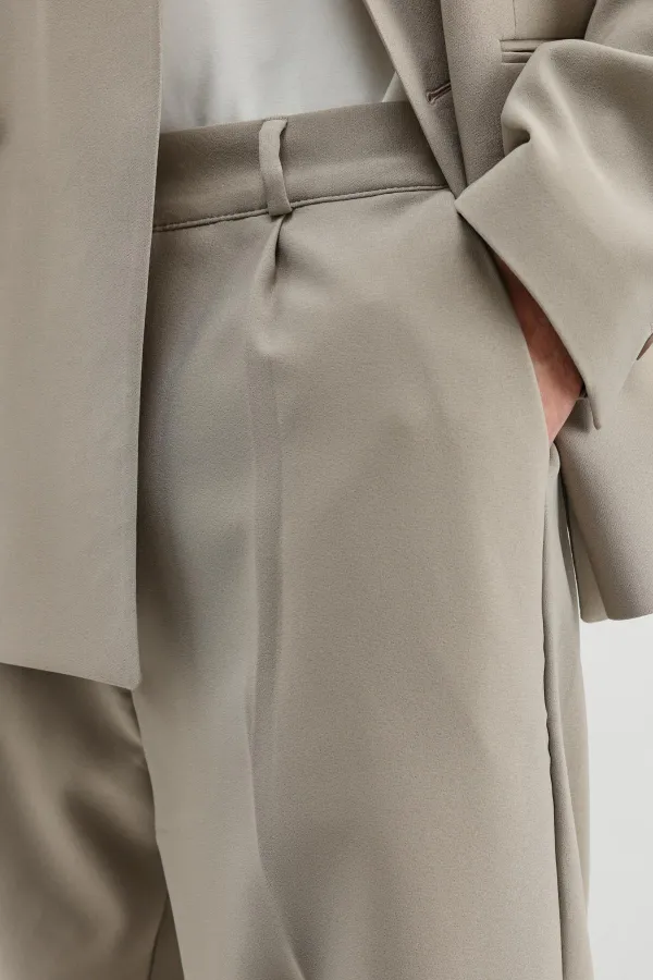 Costume croisé oversize, beige