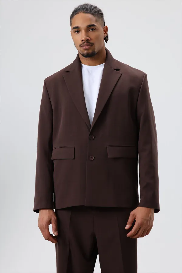 Oversize  Takım Elbise Koyu Kahve