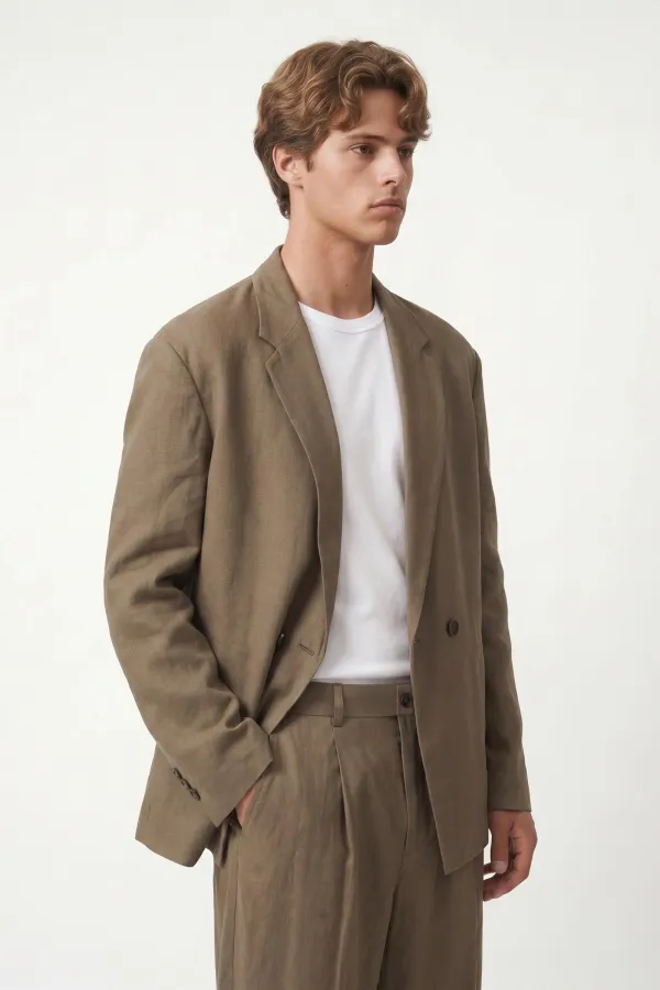Oversize Lyocell Karışımlı Takım Haki Oversize Lyocell Karışımlı Takım Haki