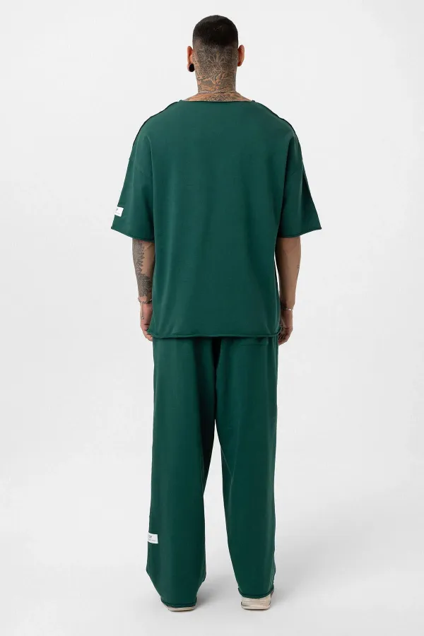 Etiket Detaylı Oversize Eşofman Takım Nefti Etiket Detaylı Oversize Eşofman Takım Nefti