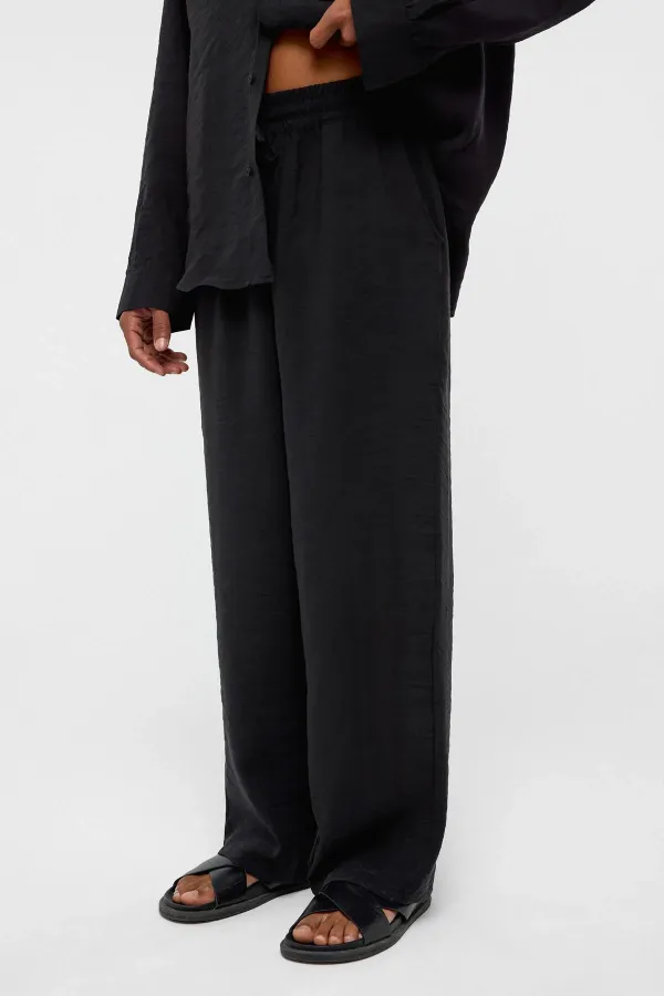 Baggy Fit Modal Kumaş Pantolon Siyah