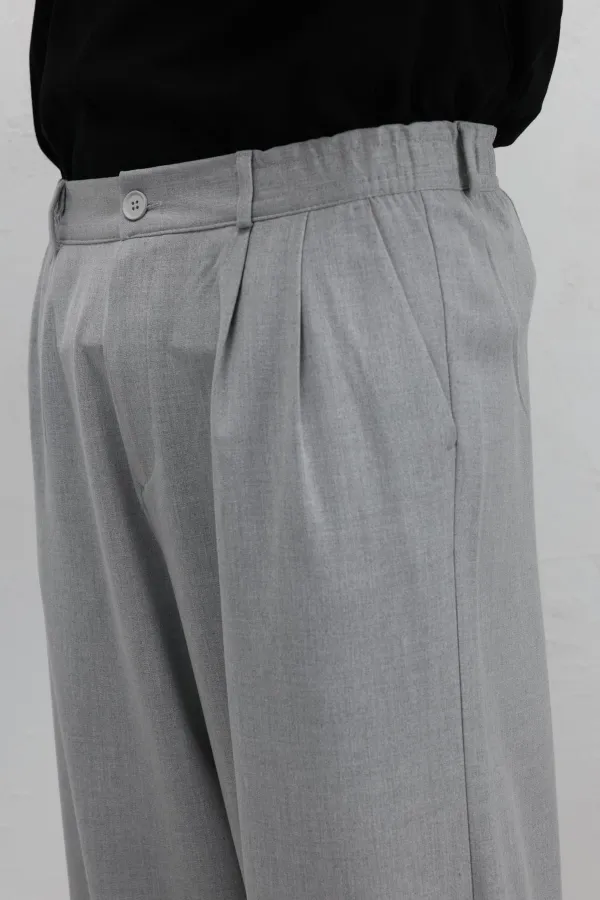 Baggy Fit Kumaş Pantolon Gri