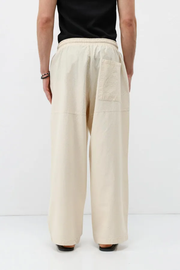 Super Baggy Fit Keten Pantolon Naturel