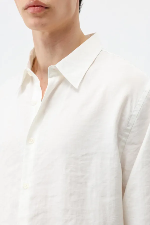 Chemise oversize en modal, écru