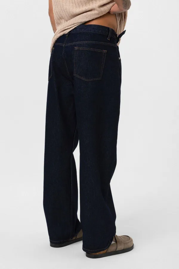 Relaxed Fit Jean Koyu Mavi