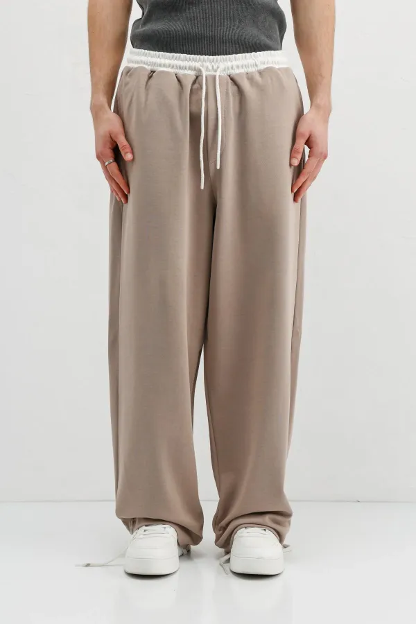 Baggy Fit Eşofman Alt Vizon