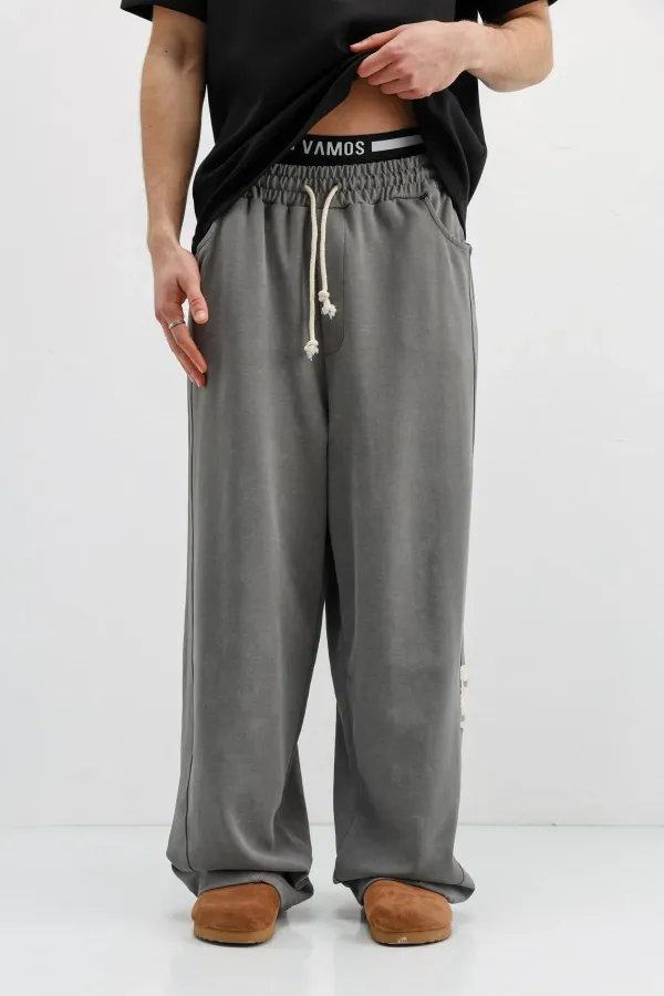 Baggy Fit Eşofman Alt Füme