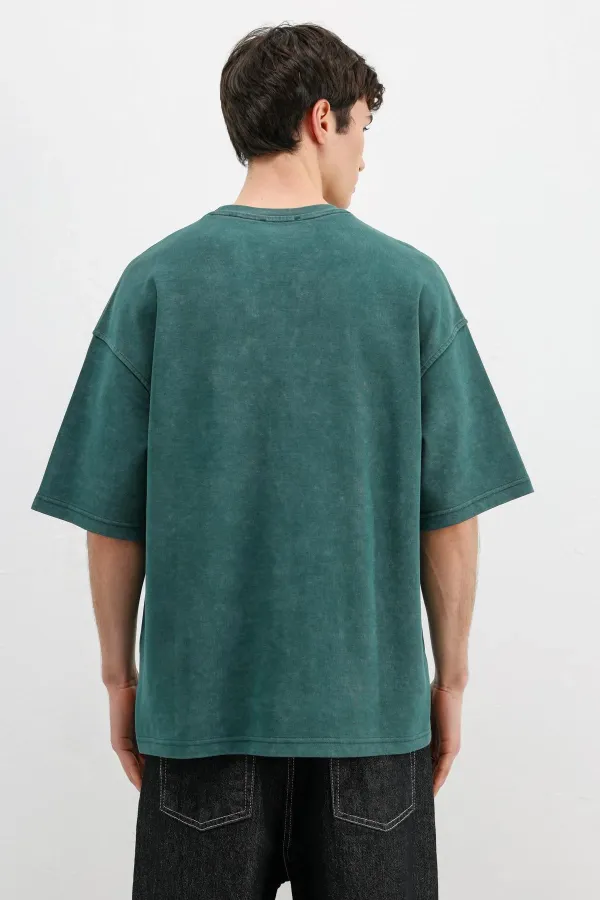 Numara Baskılı Oversize Tişört Nefti