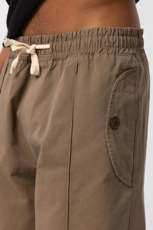 Bağcıklı Baggy Gabardin Pantolon Vizon