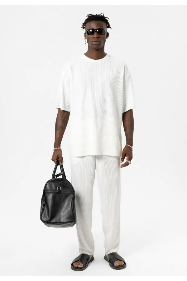 Basic Oversize Ottoman Takım Ekru