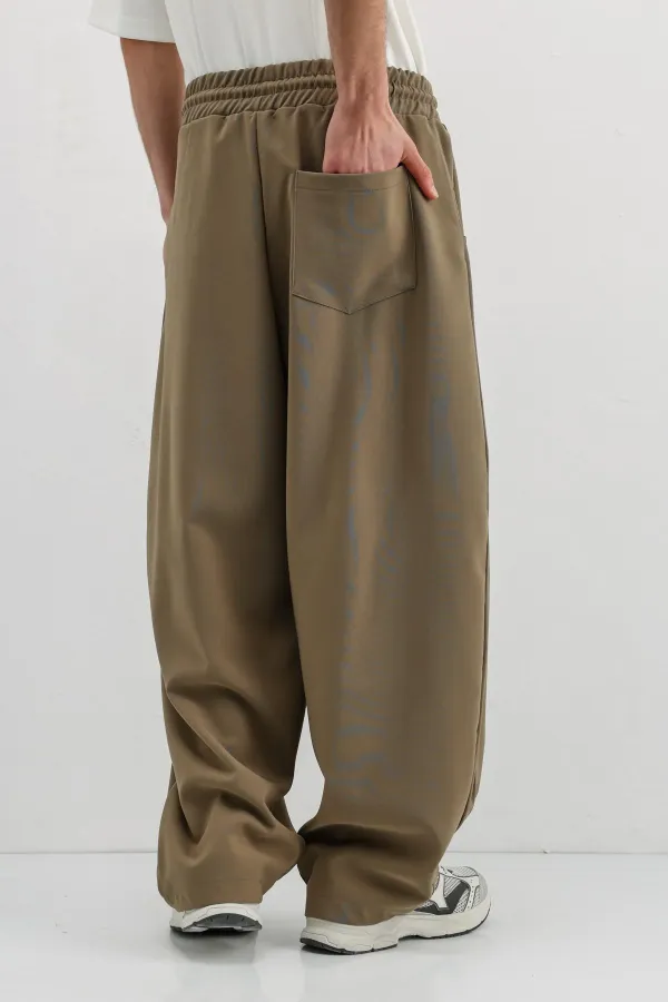 Balloon Fit Pantolon Haki