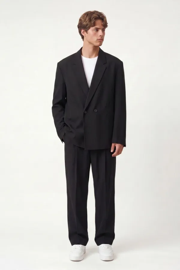 Oversize Lyocell Blend Set Black