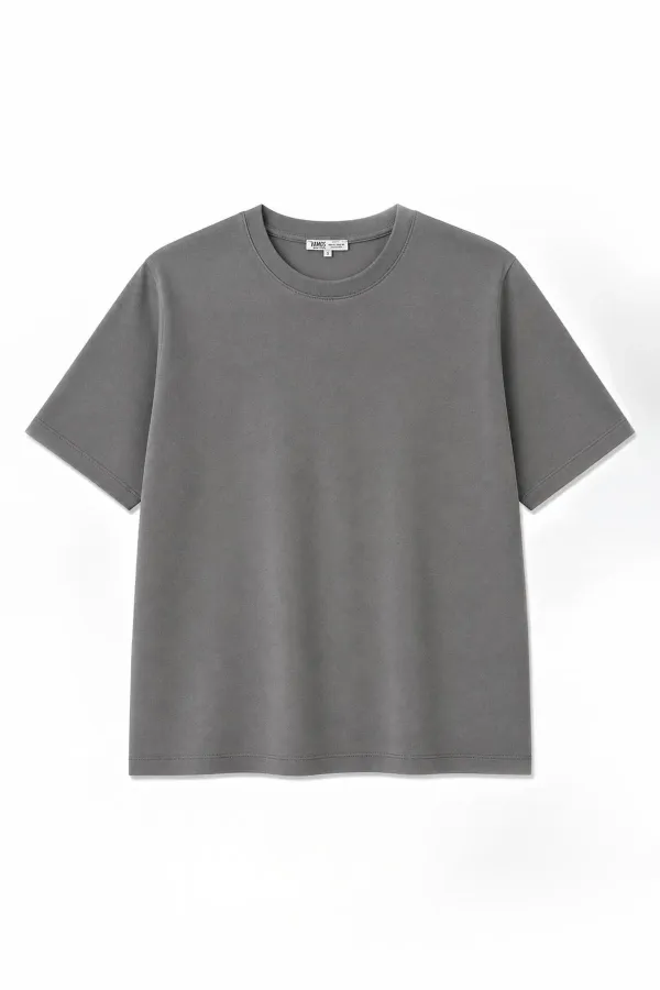 Basic Regular Fit Tişört Füme Basic Regular Fit Tişört Füme