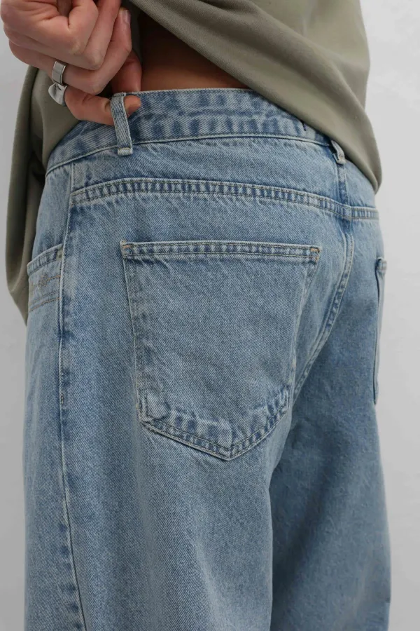 Relaxed Fıt Jean Açık Mavi Melanj