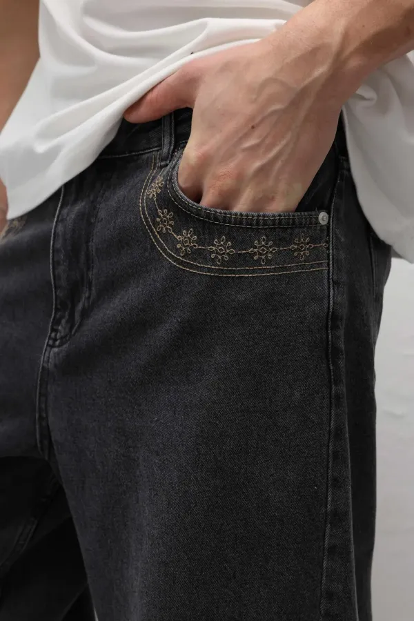 Relaxed Fıt Jean Gri