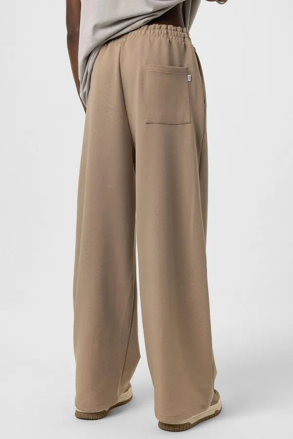 Oversize Sweatpants with Stitching Detail, Mink Color
