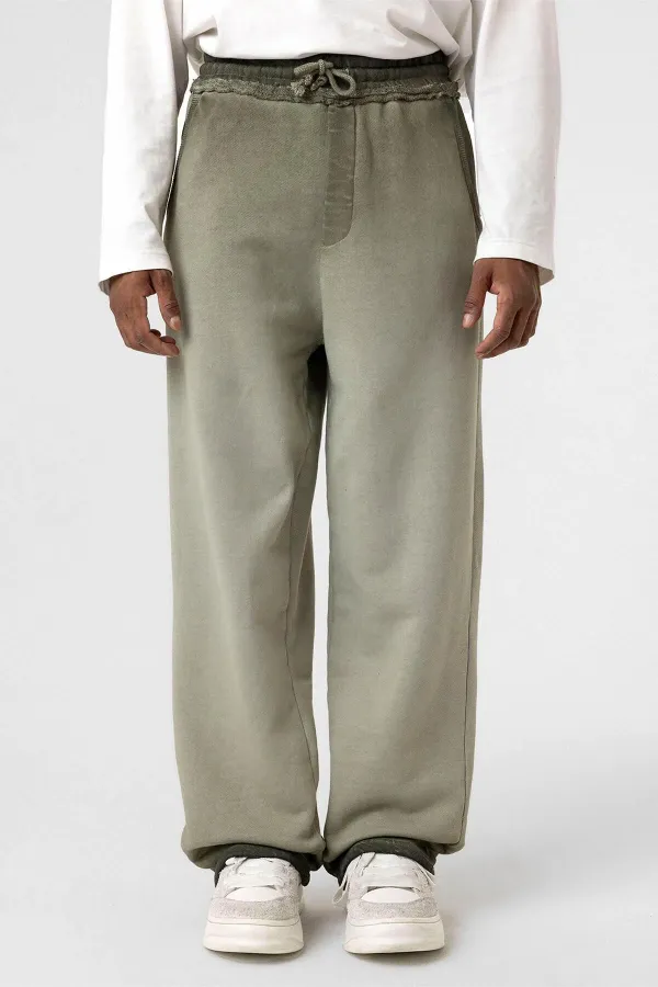 Washed Gradient Oversize Sweatpants Khaki