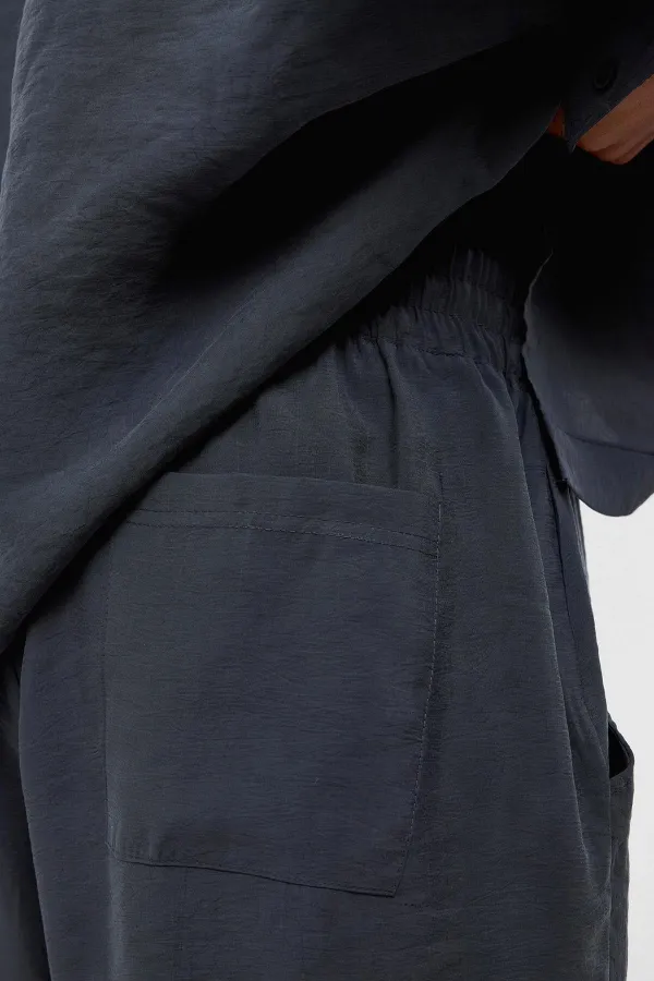 Baggy Fit Modal Kumaş Pantolon Antrasit