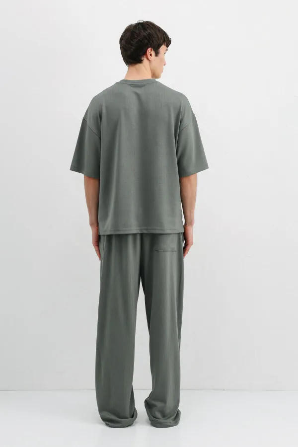 Corduroy Oversize T-Shirt Khaki