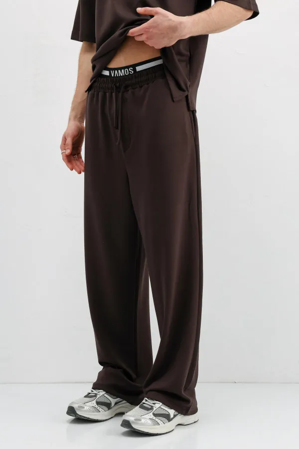 Modal Karışımlı Baggy Eşofman Alt Kahve