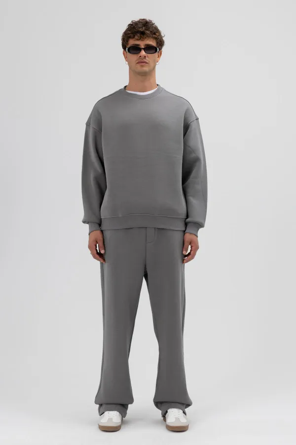 Basic Baggy Eşofman Alt Füme