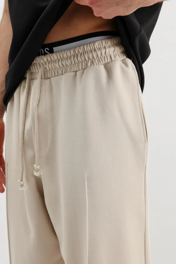 Baggy Fit Eşofman Alt Taş