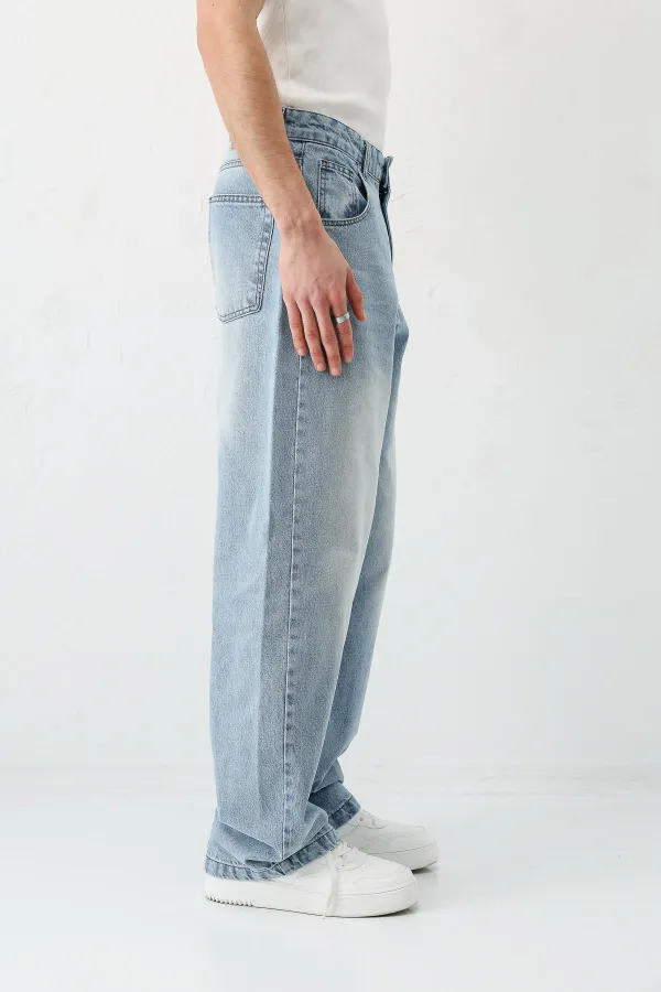 Super Baggy Fit Jean Buz Mavi