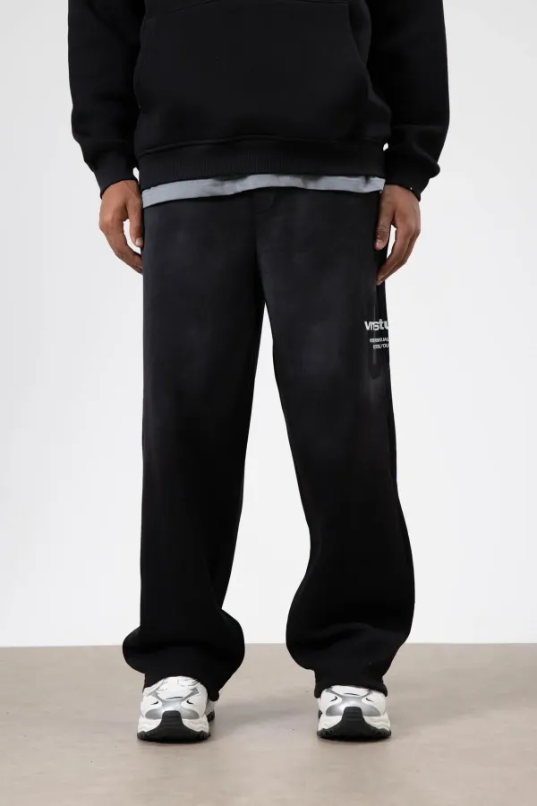 Oversize Baskılı Eşofman Takım Siyah Oversize Baskılı Eşofman Takım Siyah