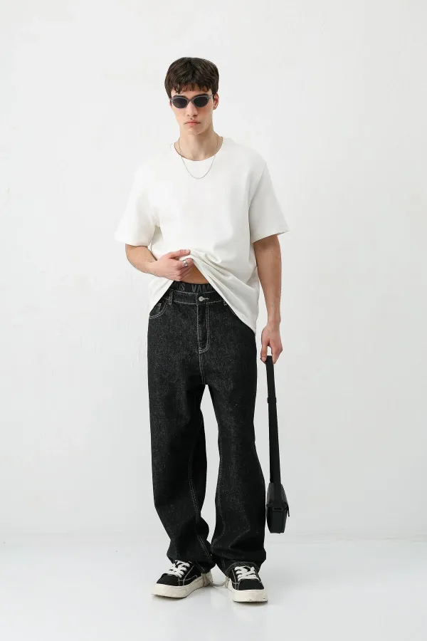Baggy Fit Jean Siyah