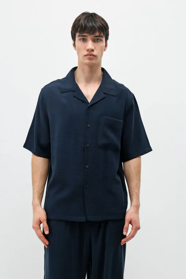 Relax Fit Modal Blend Suit Navy Blue