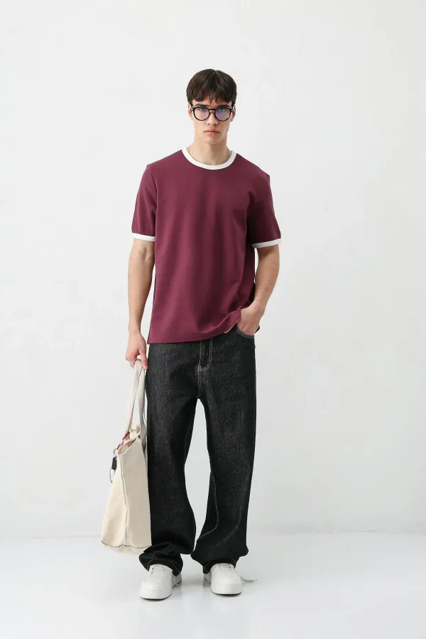 Short-Sleeved Regular Fit T-Shirt CHERRY