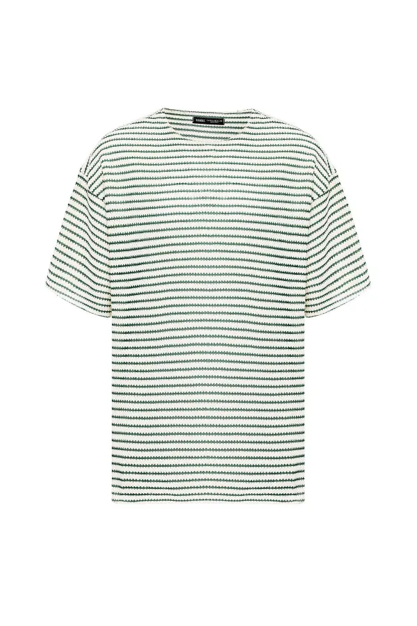 Benetton Striped Oversize Knit T-Shirt