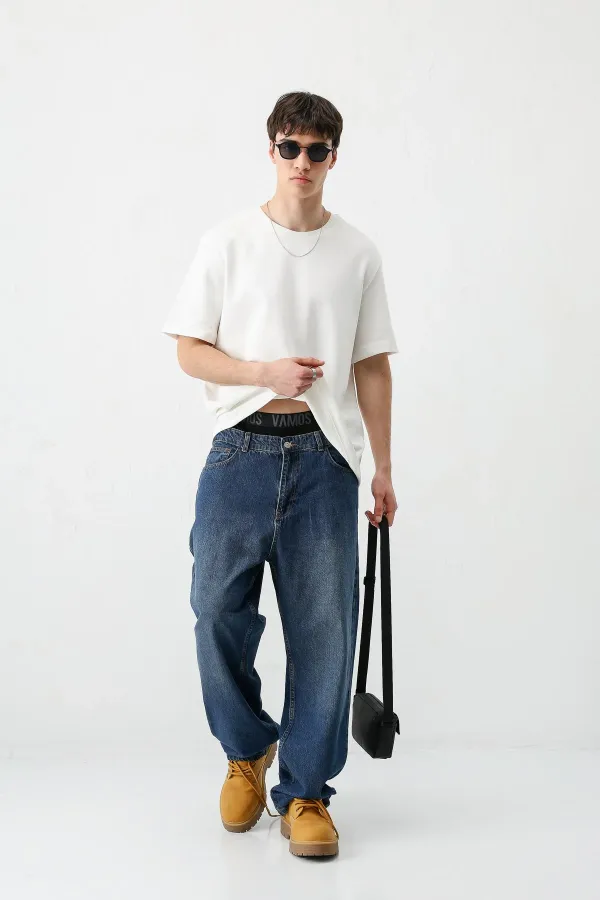 Baggy Fit Jean Mavi