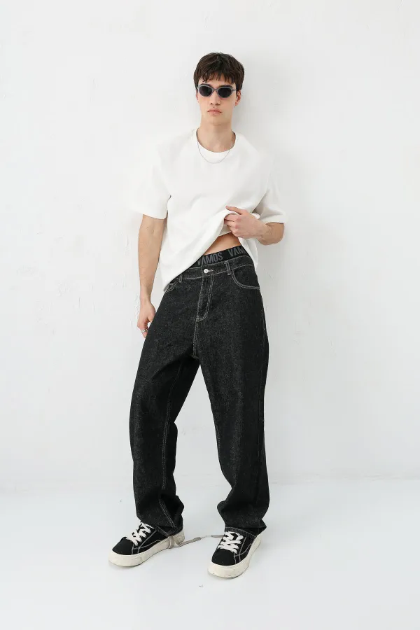 Baggy Fit Jean Siyah