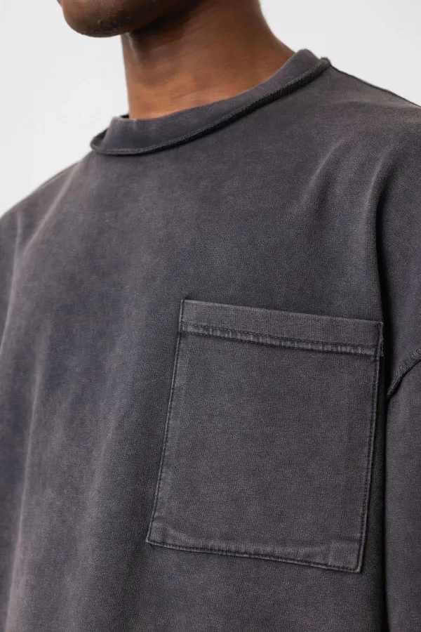 Washed Oversize Pocket T-Shirt Black Washed Oversize Pocket T-Shirt Black
