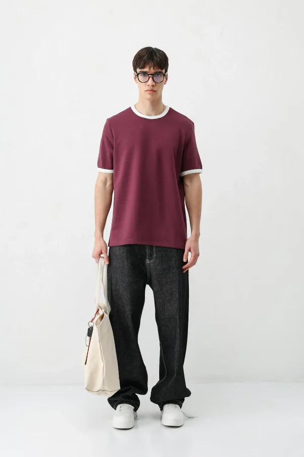 Short-Sleeved Regular Fit T-Shirt CHERRY